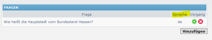 Q&amp;A: Sprache der Frage