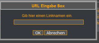 Eingabe des Linknamens