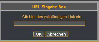 Eingabe der URL
